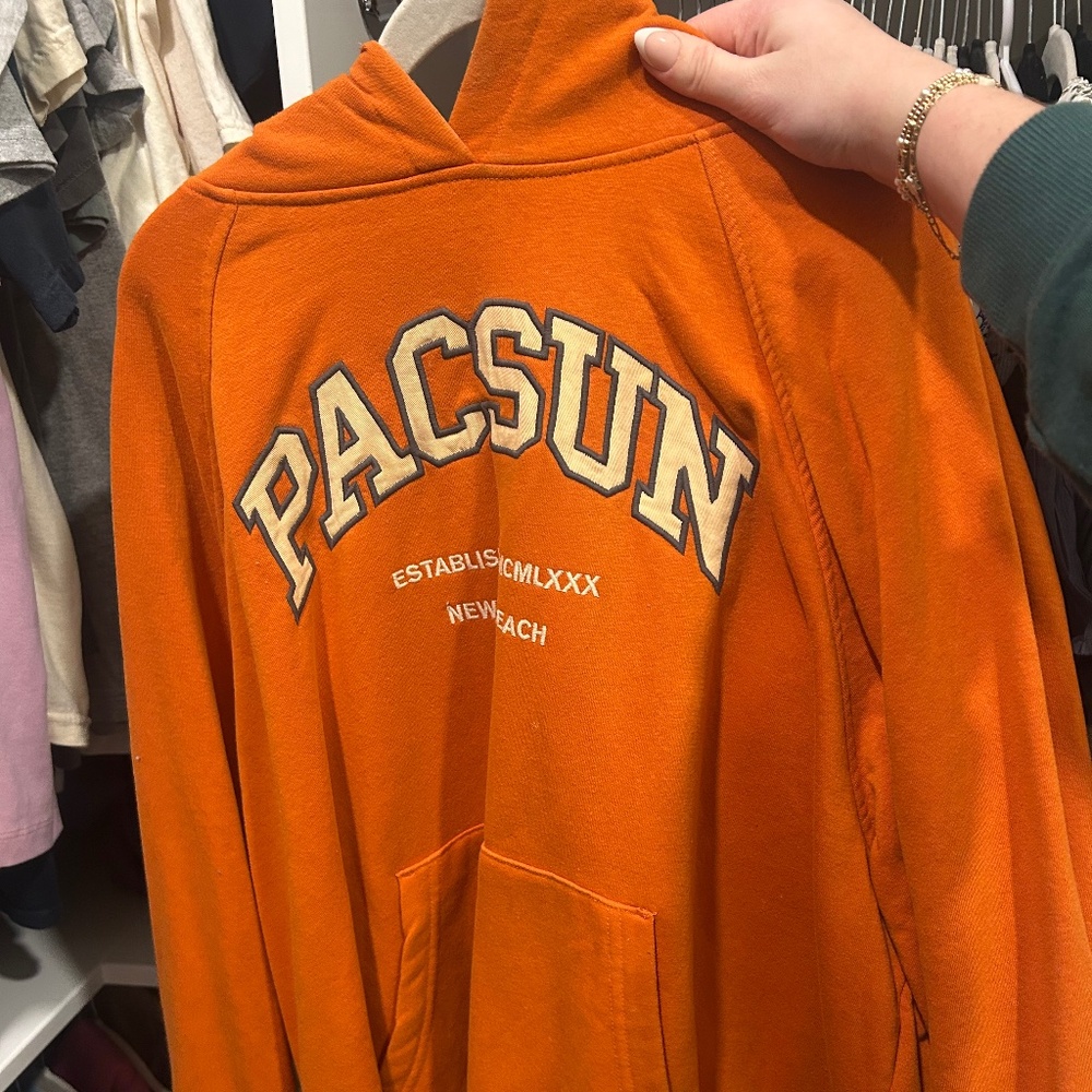 Pacsun oversized orange hoodie